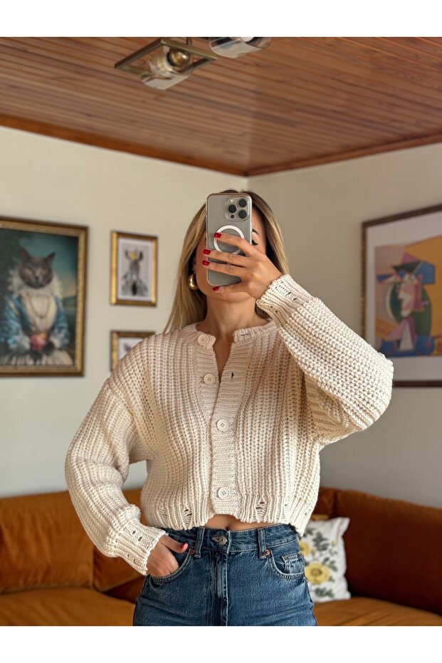 Kalın Kısa Hırka - 1