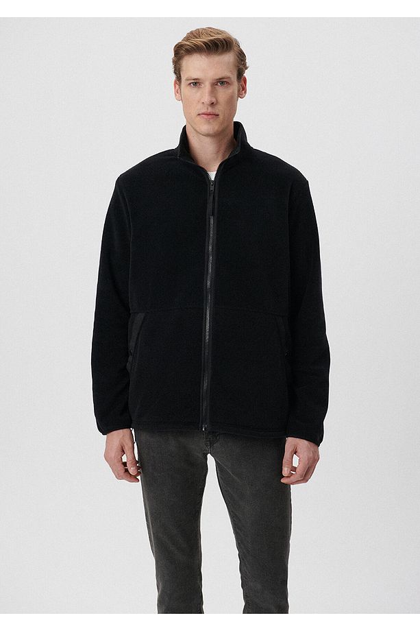 Fermuarlı Siyah Sweatshirt 0S10011-900 - 3