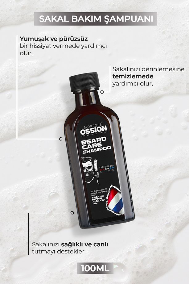 Ossion Premium Barber Line Sakal Bakım Şampuanı 100 ml - 2