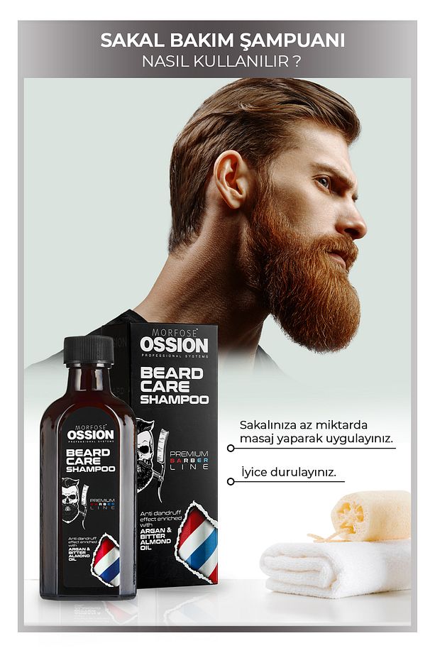 Ossion Premium Barber Line Sakal Bakım Şampuanı 100 ml - 3