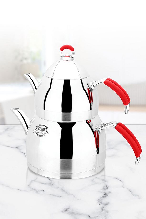 Dn 12029 Zümrüt Aile Boy Çaydanlık Kırmızı - 1