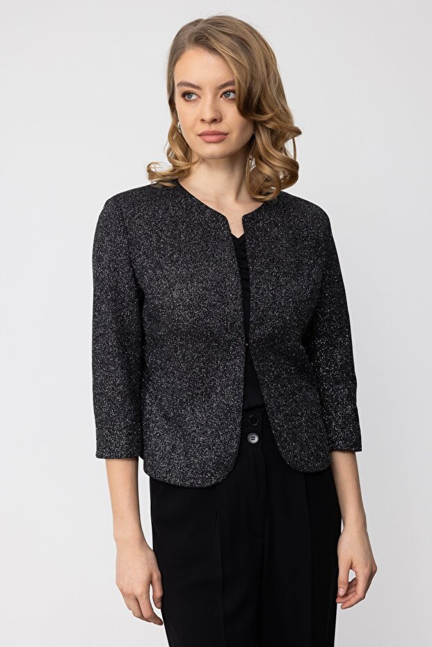 Tree Bark Patterned Agraphed Jacket - 1