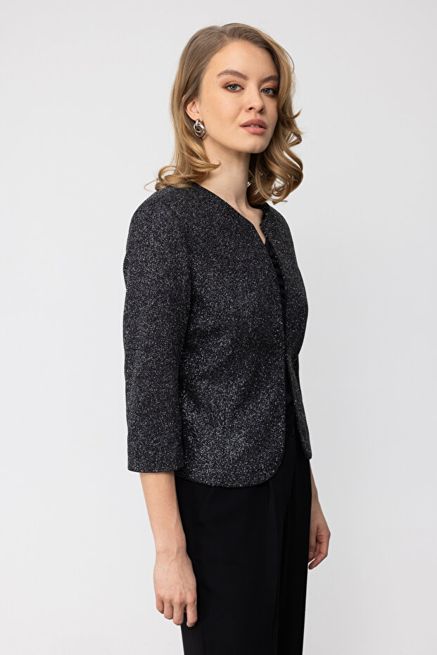 Tree Bark Patterned Agraphed Jacket - 2