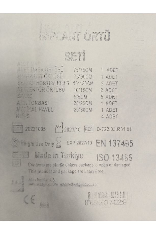 İmplant Örtü SETİ ( 30ADET) - 2