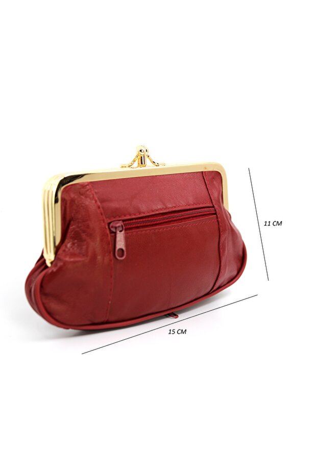 Genuine Leather Women's Wallet with Clip