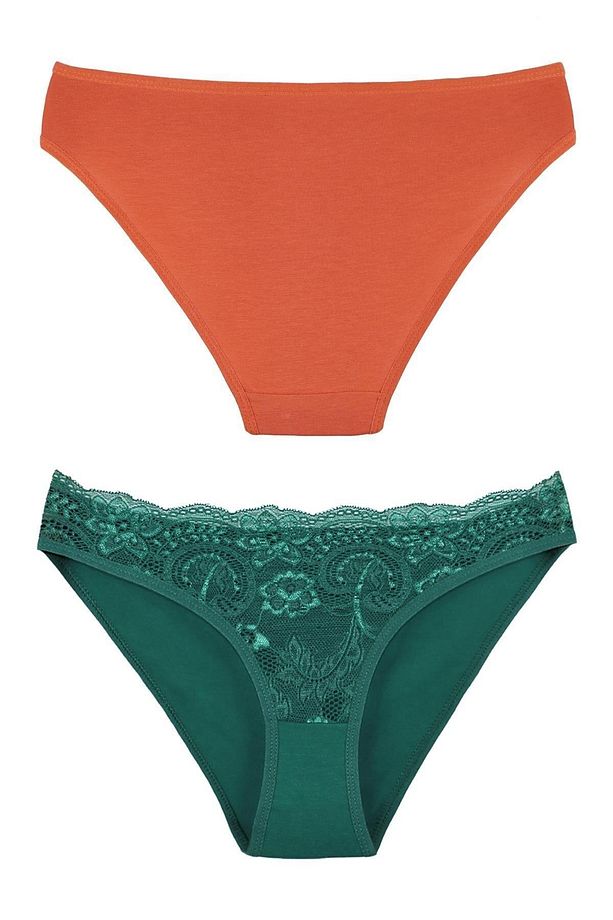 Kadın Dantelli Karışık Renkler Slip Külot 5l I Paket Set Kts3064 - 4