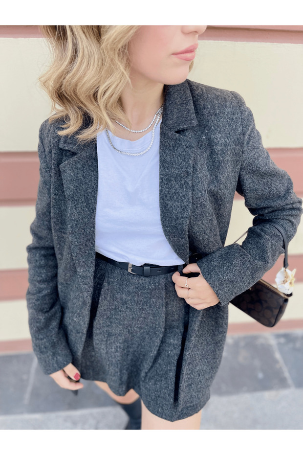 Kaşe Blazer Ceket - 5