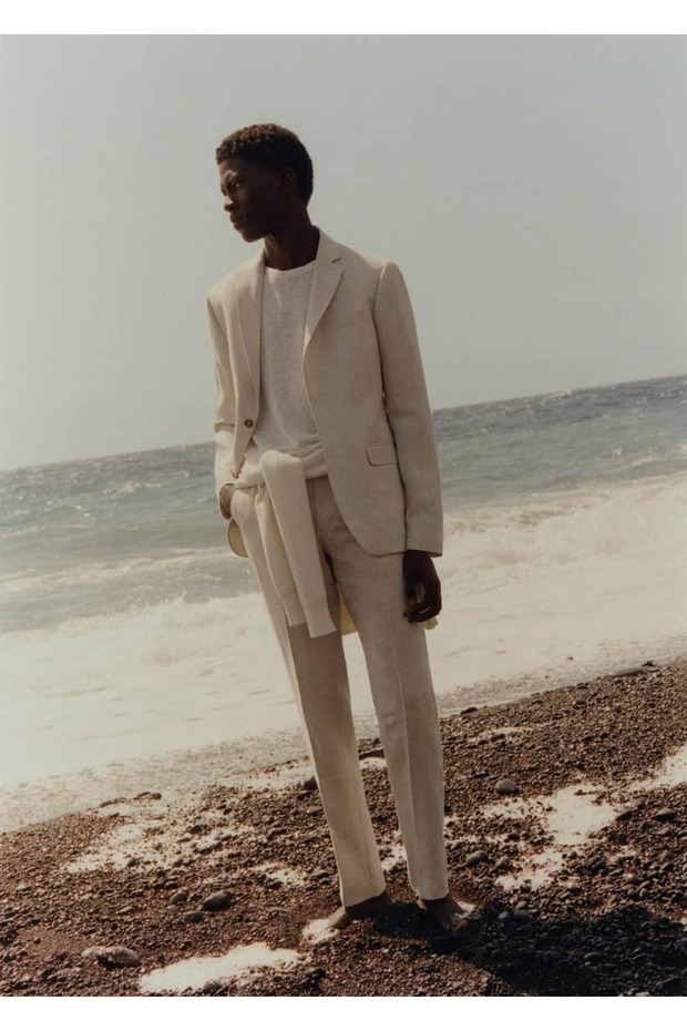 %100 keten pantolon - 7