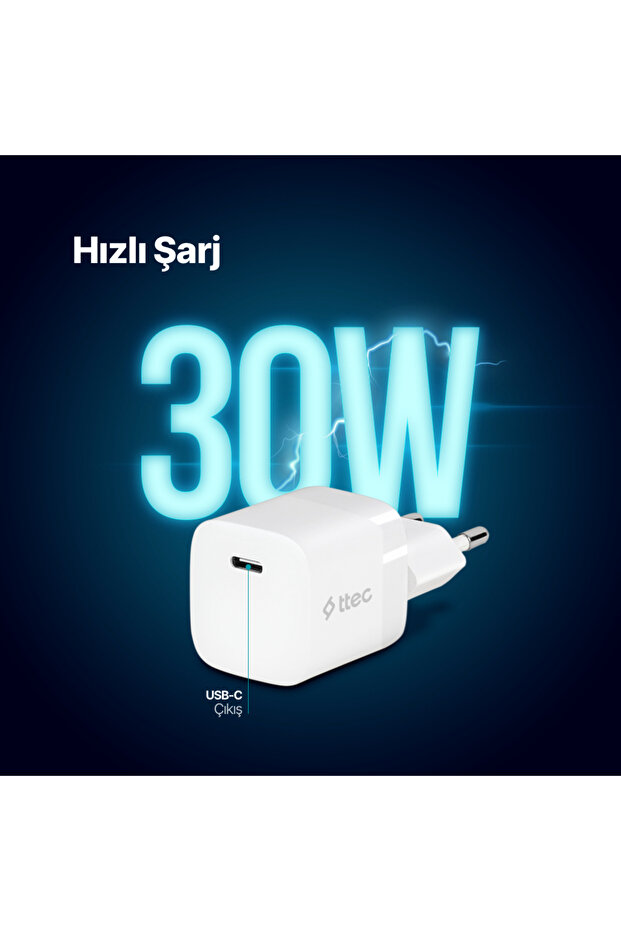 SmartCharger 30W PD USB-C Seyahat Hızlı Şarj Aleti - 2