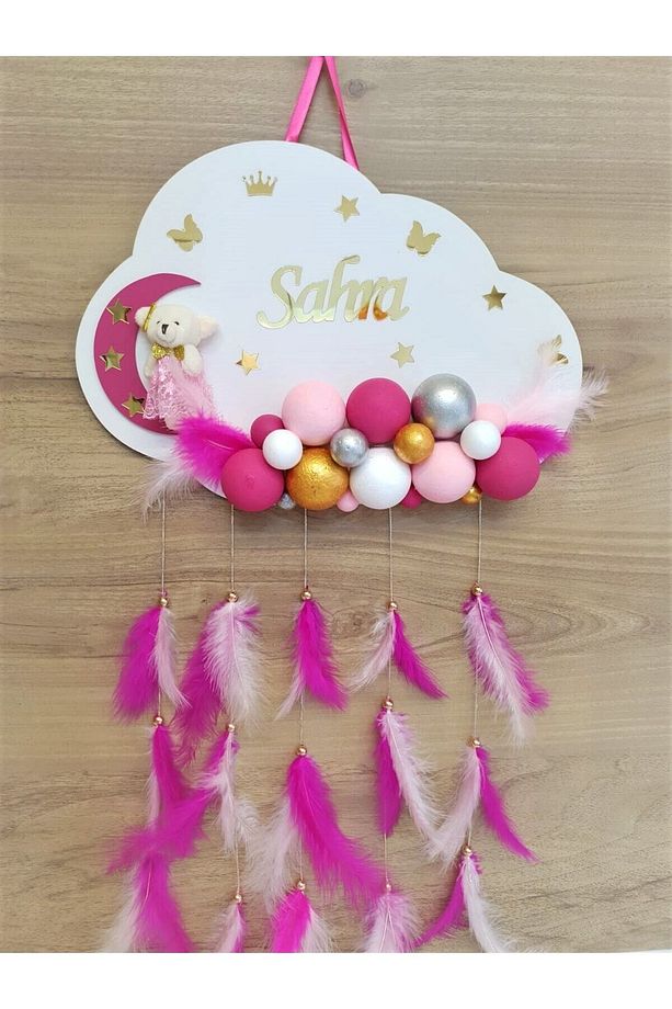 Kapı Süsü Ahşap Bulut Kapısüsü Bebek Odası Isimlik Strafor Toplu - 1