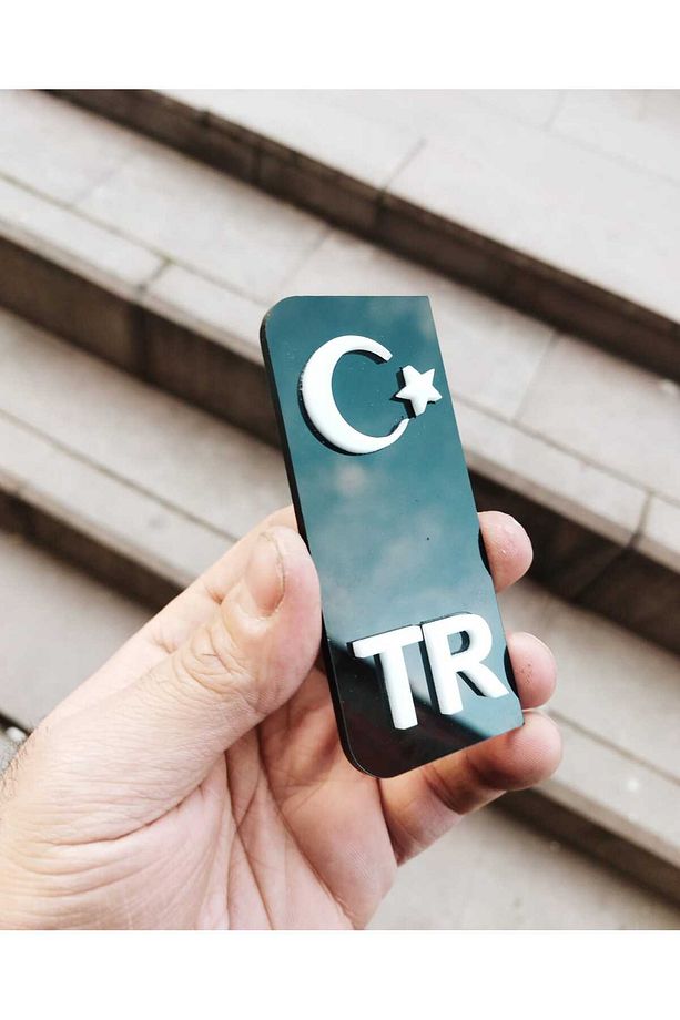 Plaka Tr Yazısı 3d Kabartma SİYAH (2 Adet) - 1