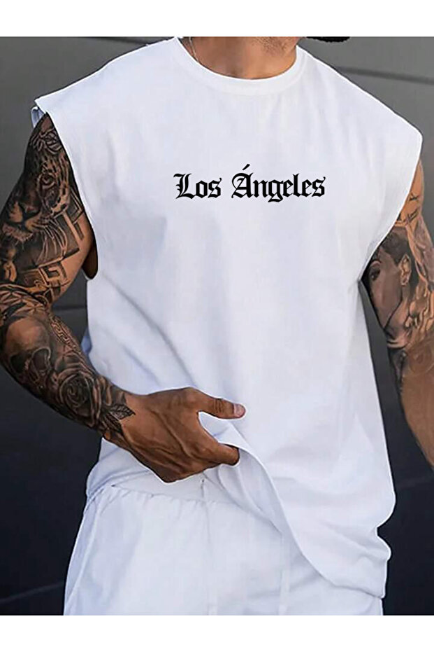 Los Angeles Printed Zero Sleeve T-shirt