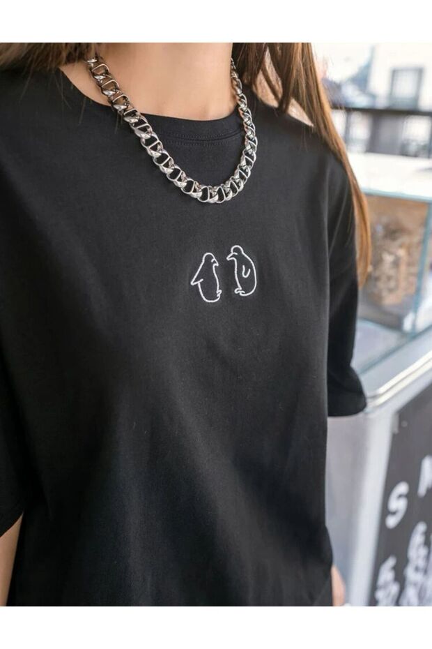 Penguin Printed Cotton Crew Neck T-shirt