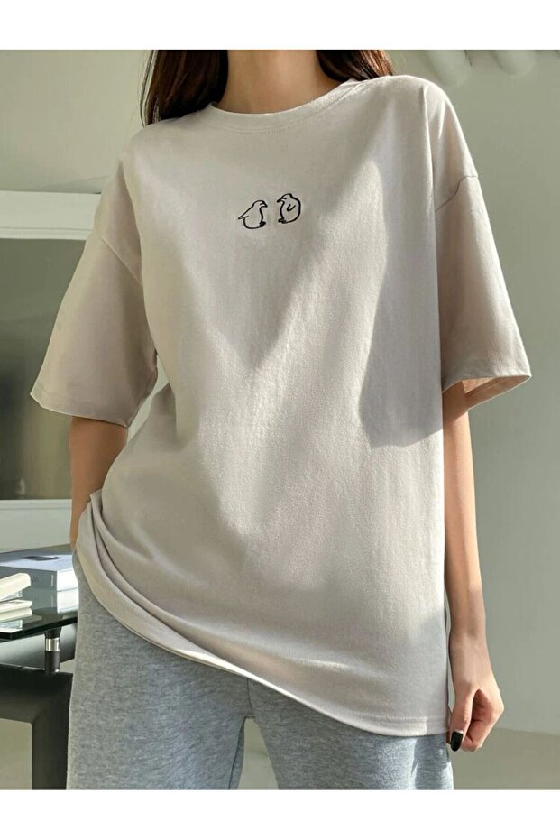 Penguin Printed Cotton Crew Neck T-shirt
