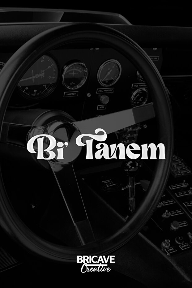 Bi' tanem Lettering JDM Car-Motorcycle Glass Sticker 19x4,5cm