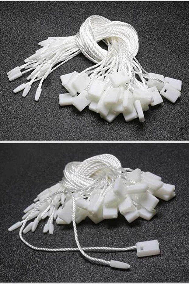 سلسلة ملصقات قابلة للقفل باللون الأبيض، 10 عبوات - 3