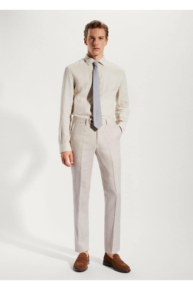 %100 keten pantolon - 2