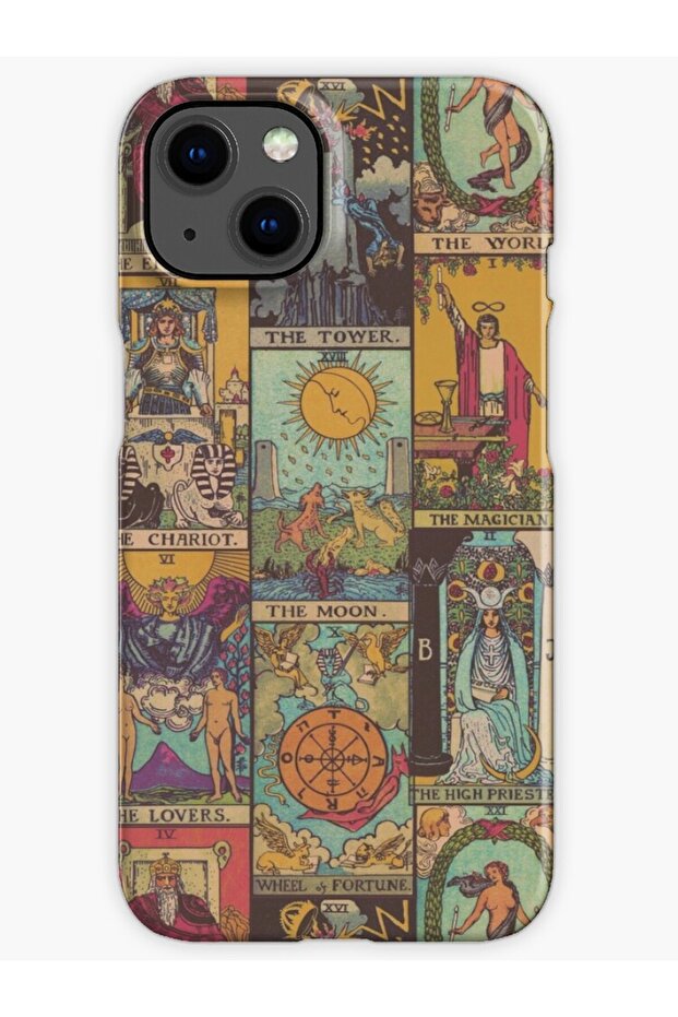 حافظة إطلاق بنمط ملصقة لبطاقة التارو المتوافقة مع هاتف آيفون 13 - 1