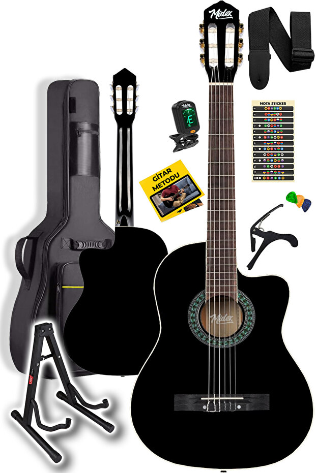 Mgx-100bk-st Üst Seviye Klasik Gitar 4/4 Sap Ayarlı (ÇANTA STAND TUNER CAPO ASKI METOD PENA) - 3