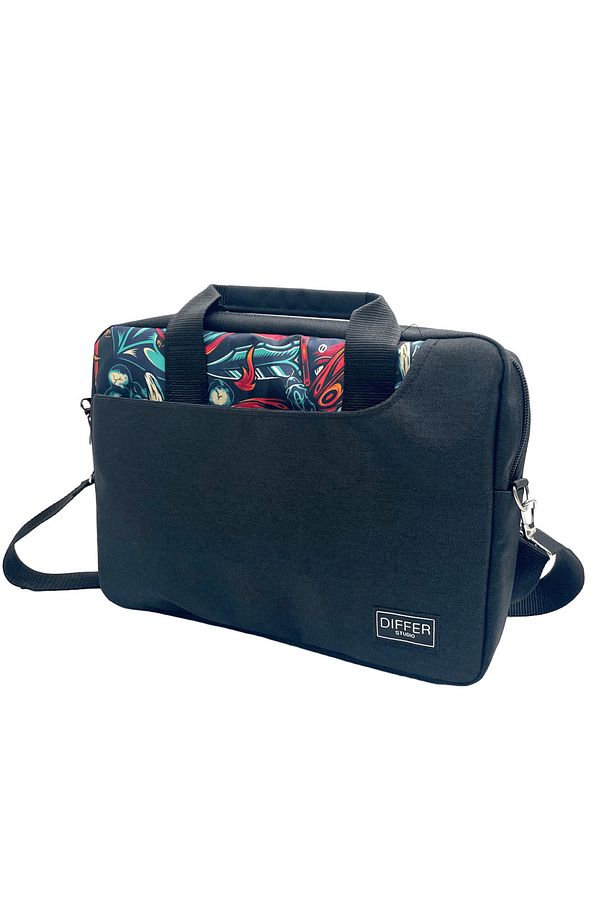 13-14'' Inç Maske Desen Siyah Unisex Laptop/macbook/notebook/bilgisayar/evrak Çantası - 1