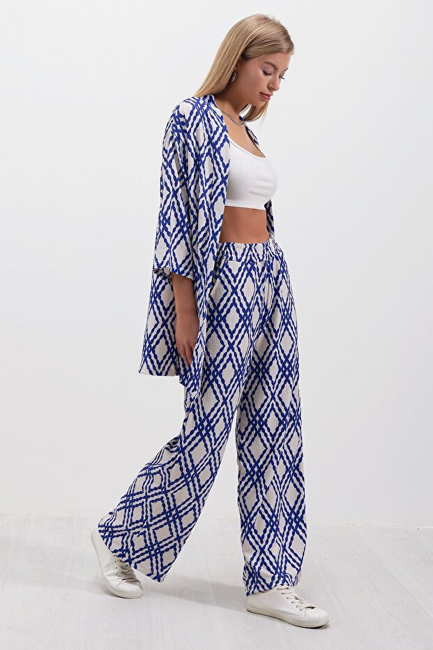 Patterned Kimono Set - 3