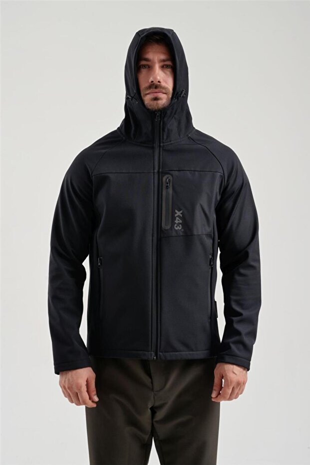 Erkek Siyah Softshell Mont 2011120 - 4