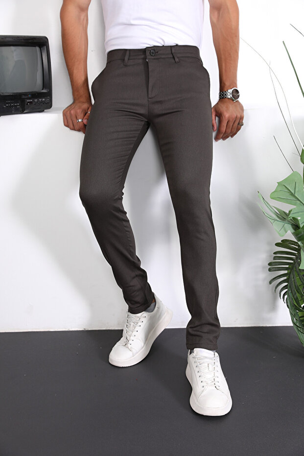 Slim Fit Chino Linen Trousers