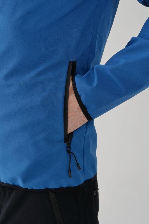 معطف سوفتشيل أزرق بترولي للرجال2111171 - 4