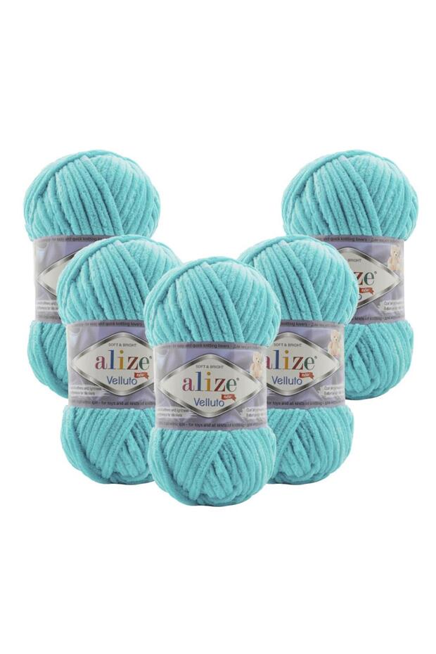 مجموعة Velluto مكونة من 5 قطع من خيط الحياكة اليدوي 490 Garden Mint
