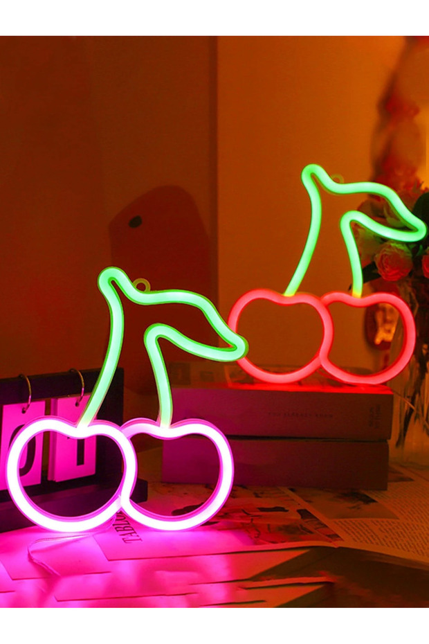 Kiraz Neon Duvar Dekoru - 8