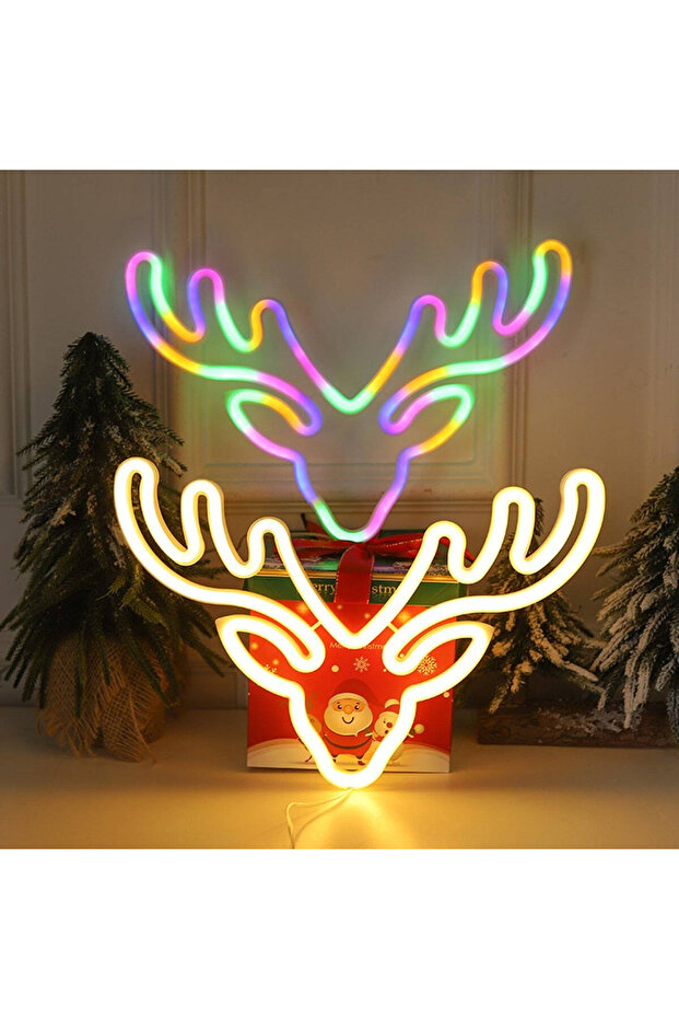 Geyik Neon Duvar Dekoru - 6