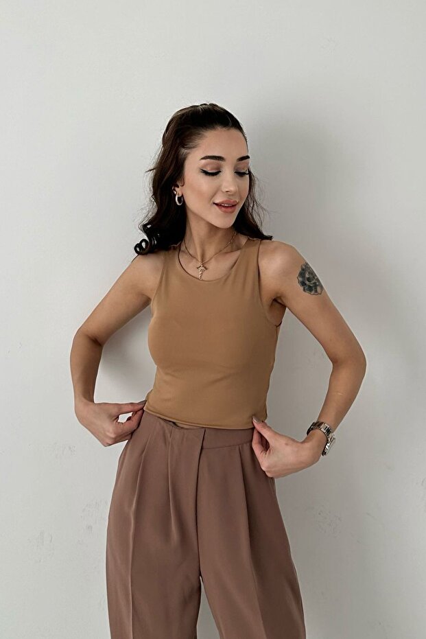 Çift Kat Premium Crop Bluz - 3