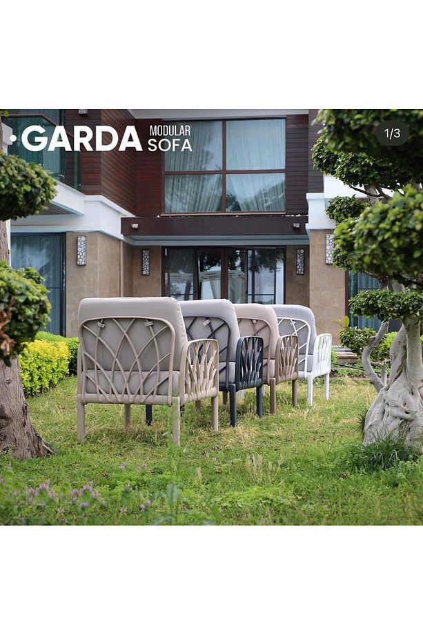 Garda Modüler Sofa Bahçe Oturma Grubu 2'li Set - 6