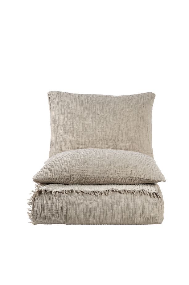 Vizon Tek Kişilik 160 X 240cm Yatak Örtüsü/1 Adet 50x70cm Yastık 4 Katlı Multi Muslin %100 Pamuk - 8