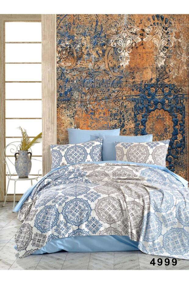 Damask Baskılı, Tek Kişilik Pike, %100 Pamuk - 1