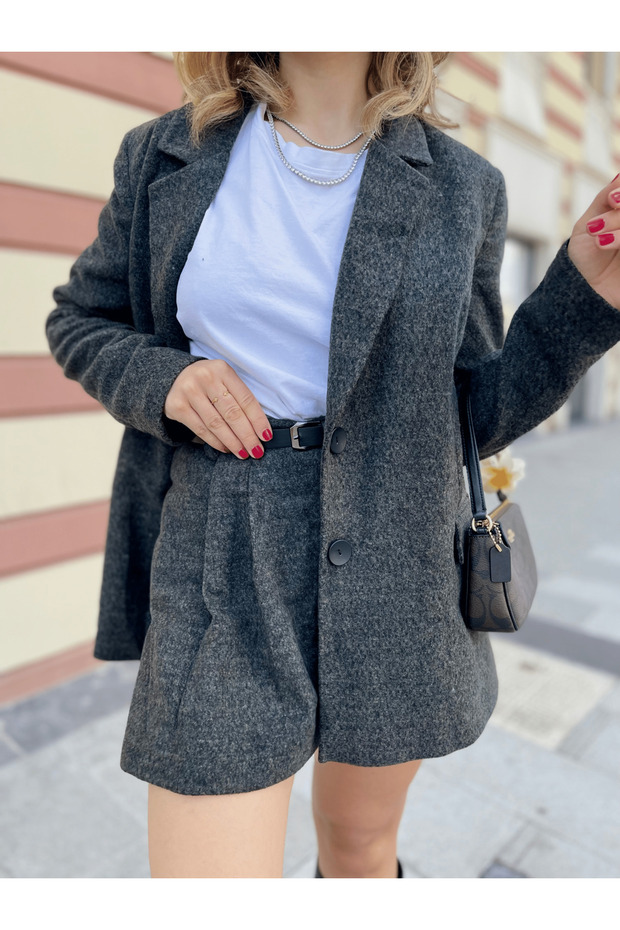 Kaşe Blazer Ceket - 3
