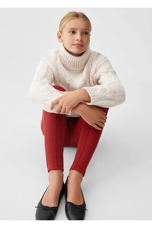 Red Leggings for Kids - 6
