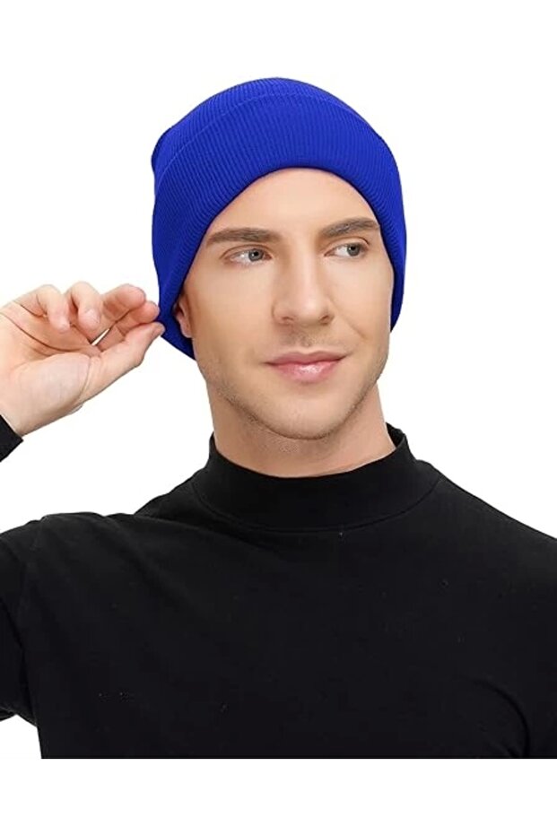 Saks Mavi Unisex Basic Bere - 2