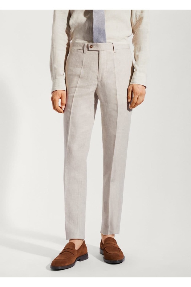 %100 keten pantolon - 1