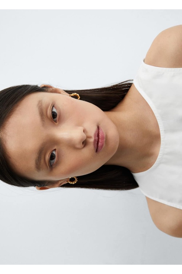 Pamuklu cropped bluz - 7