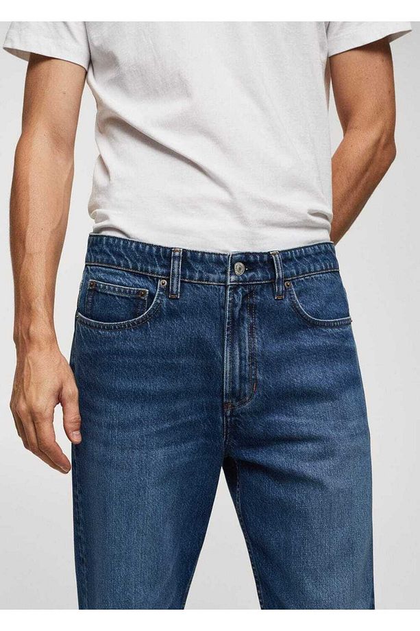 Koyu renk tappered-fit kot - 7