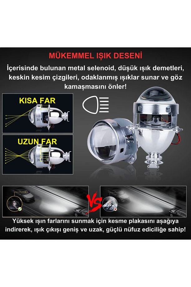 3.0" Bi Xenon H1 Mercek Bi-xenon Mercek Bixenon Mercek 3inç Mercek Ies Mercek Vtec Mercek Vtec 2 - 4