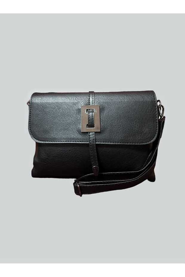 Black Faux Leather Women's Shoulder Bag