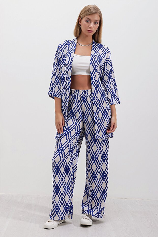 Patterned Kimono Set - 1