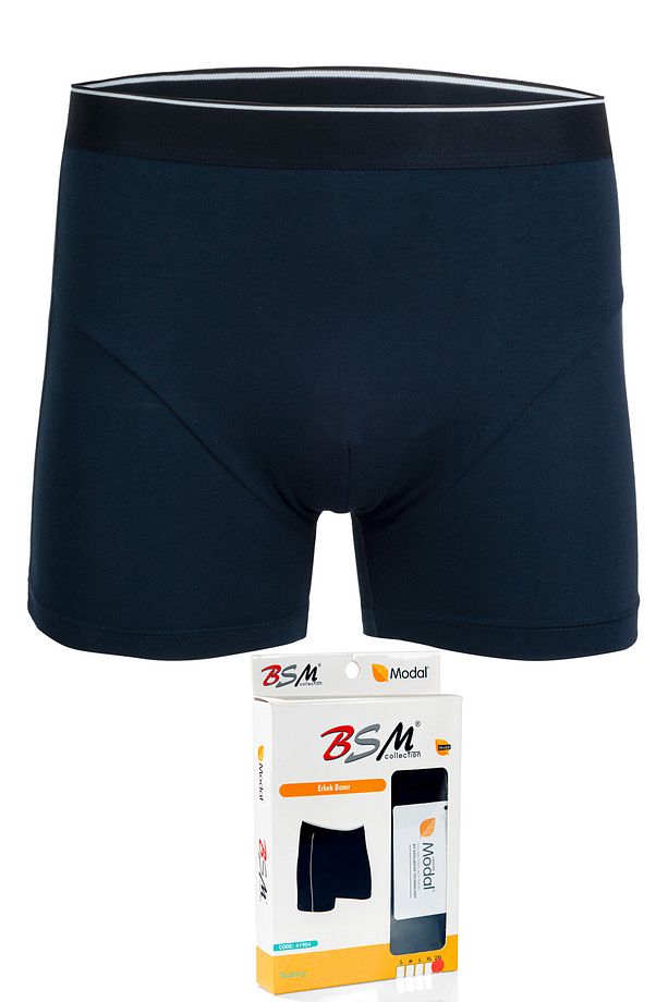Erkek Lacivert Modal Pamuk Yumuşak Nefes Alabilen Kaliteli Boxer - 1