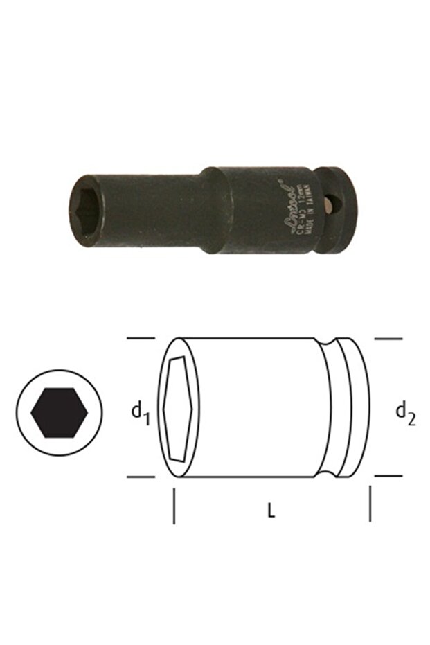 Ln Tool Ln1219D 1/2" 19 mm Air Long Socket