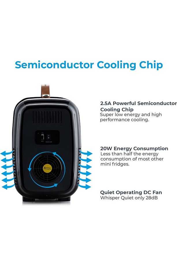 Pro6 Taşınabilir Lüks Mini Buzdolabı 6L Kozmetik, Kamp, Seyahat için AC ve Özel USB Güç Seçeneği - 7