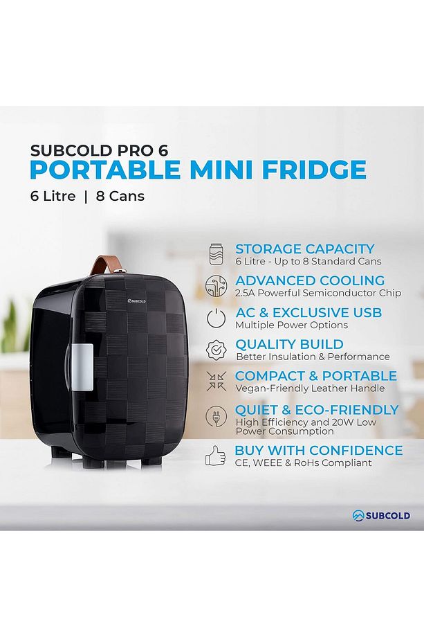 Pro6 Taşınabilir Lüks Mini Buzdolabı 6L Kozmetik, Kamp, Seyahat için AC ve Özel USB Güç Seçeneği - 2