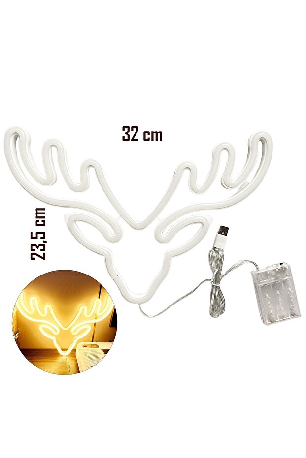 Geyik Neon Duvar Dekoru - 5