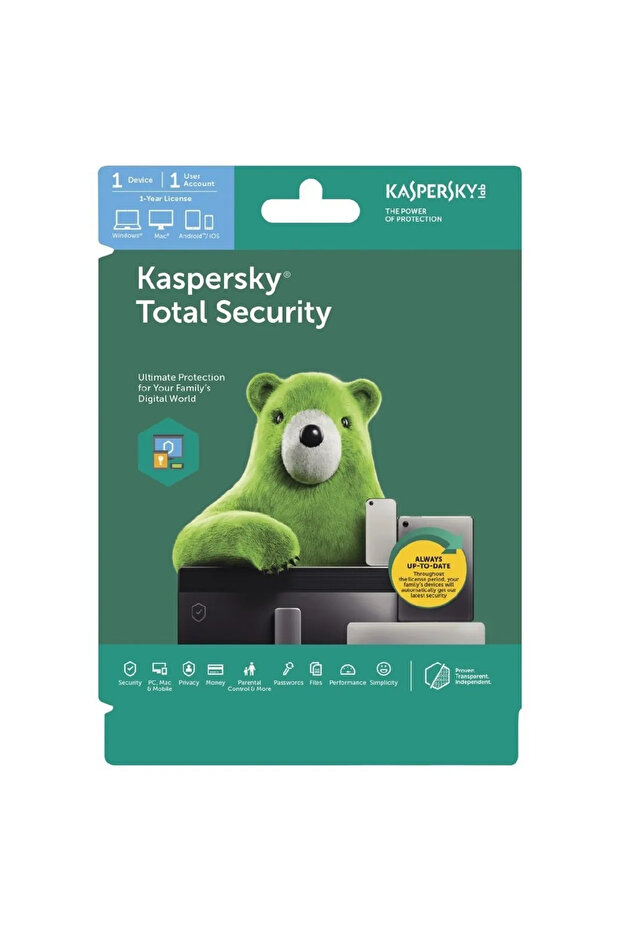 Total Security 1 Kullanıcı 1 Yıl Türkçe Anti Virüs Programı 2023 -2024 Sürüm - 1